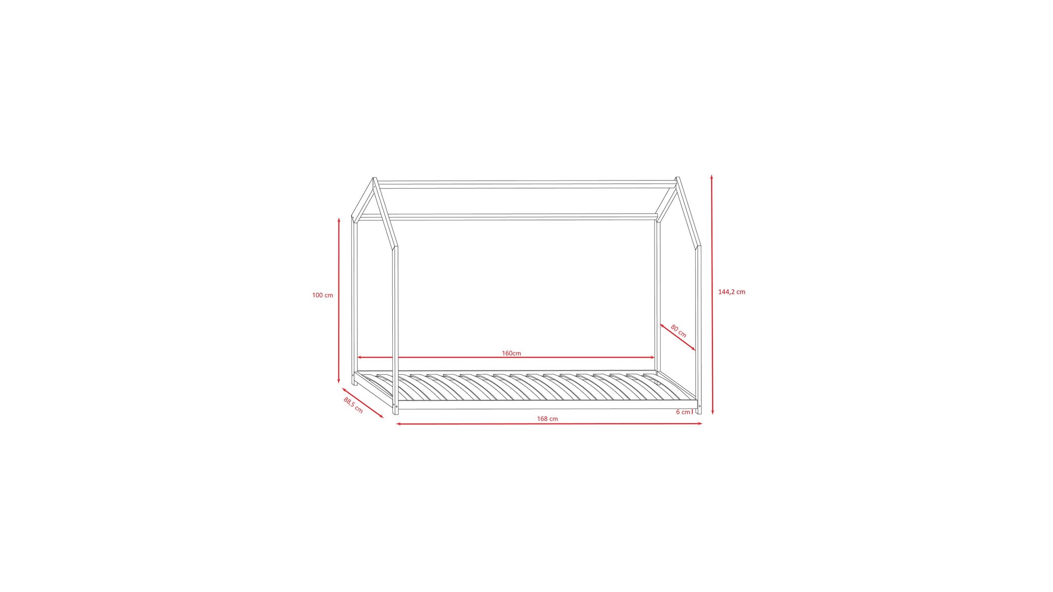 House Bed Bella - White