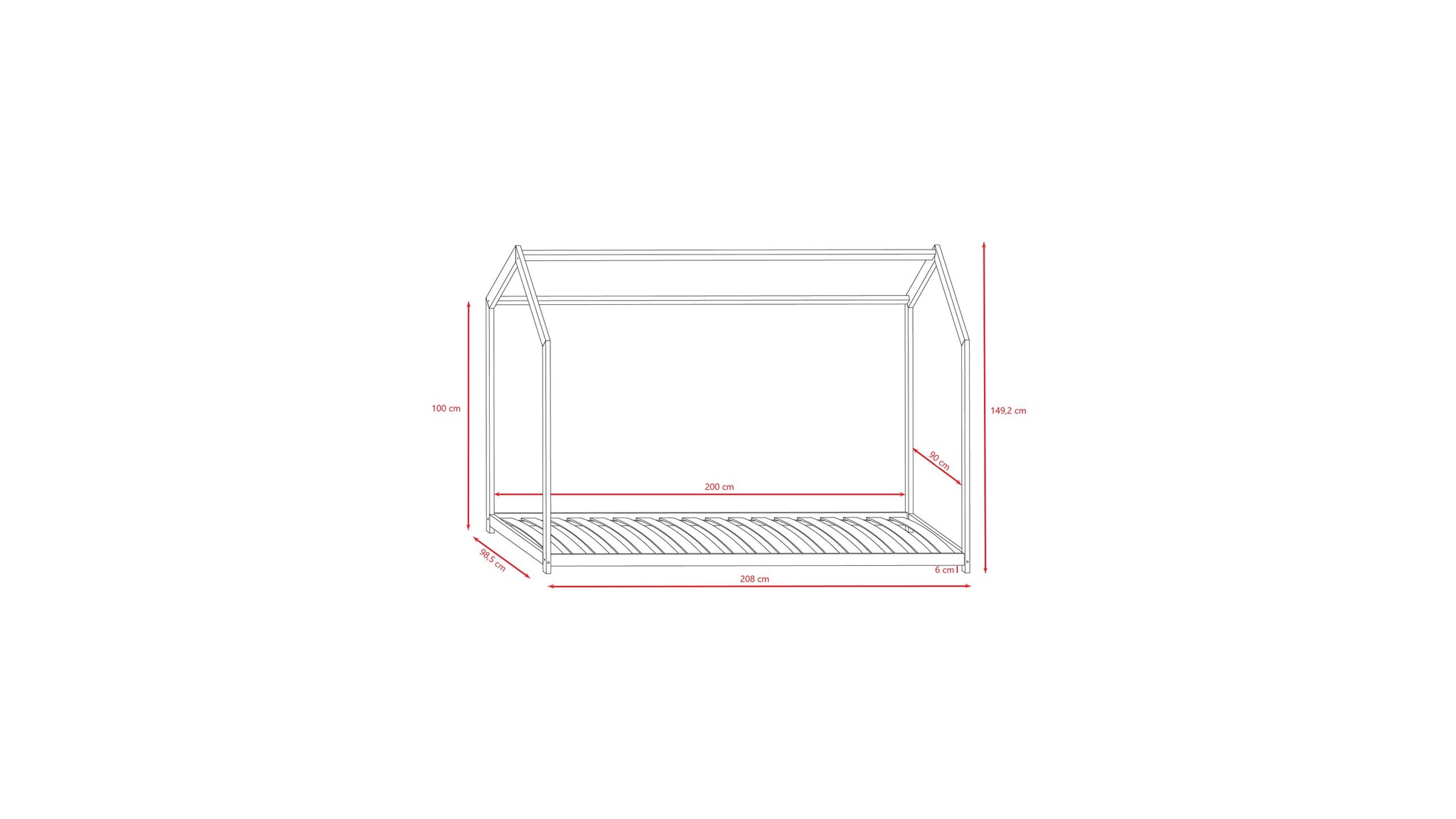 House Bed Bella - White