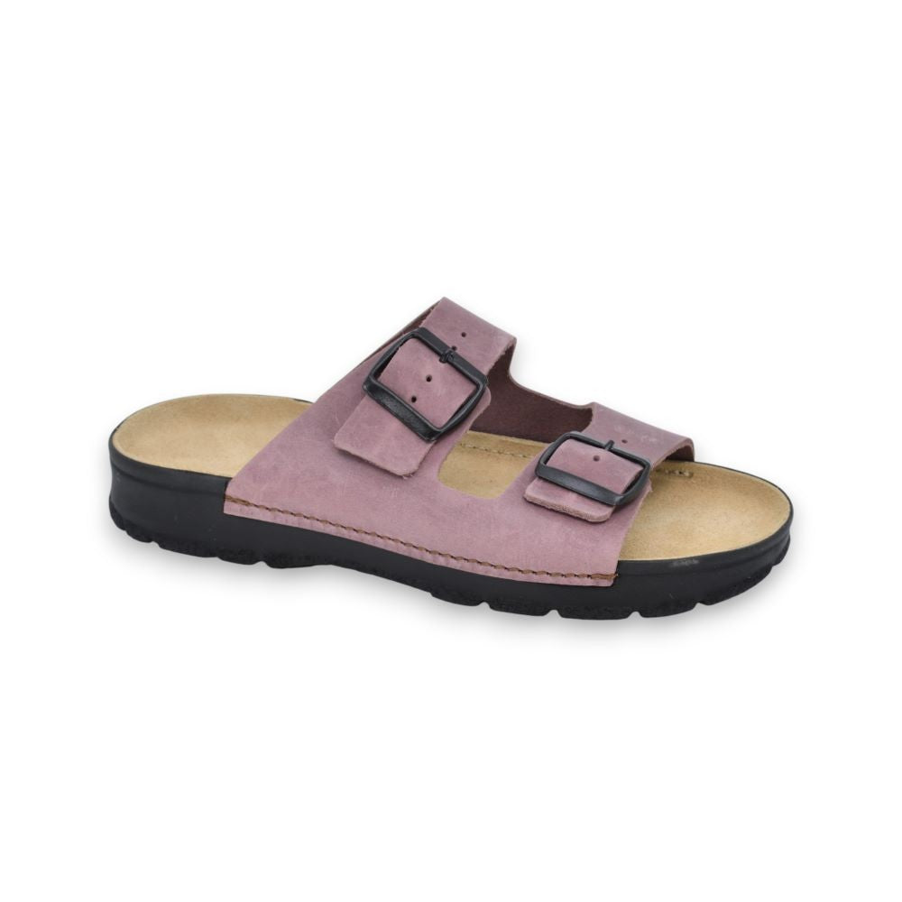 Meeliku Womens Leather Sandals – Dust Pink