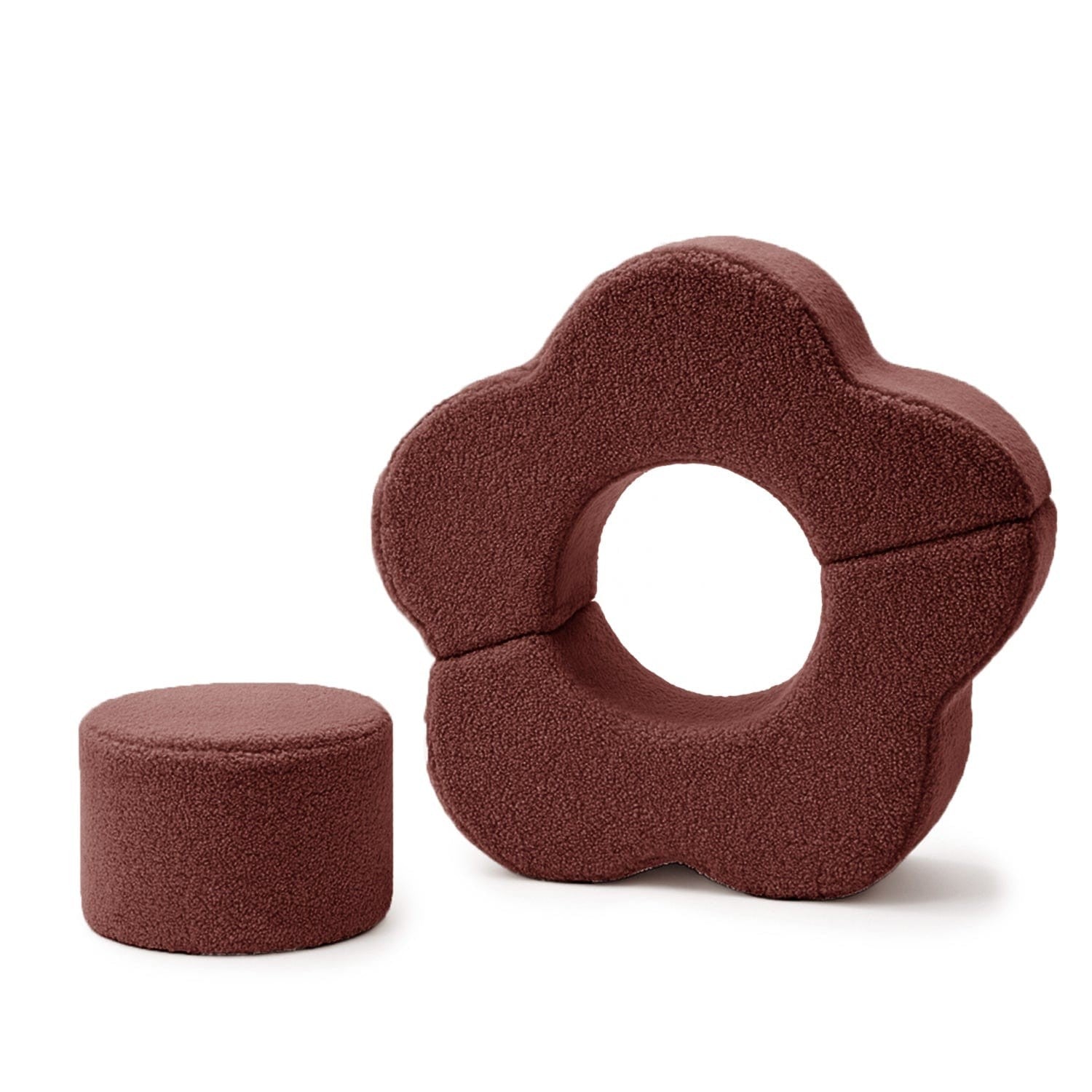 MeowBaby® Foam Flower Shape Set, 3 Elements, Bearly Dark Brown