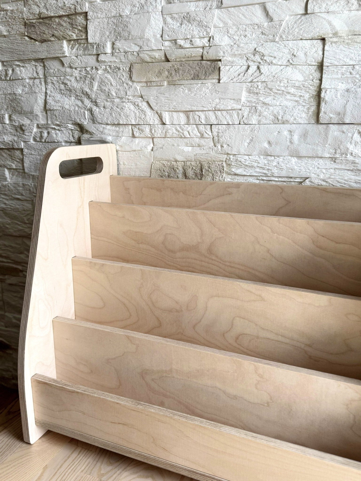 Montessori Wooden Front Facing Book Display For Kids