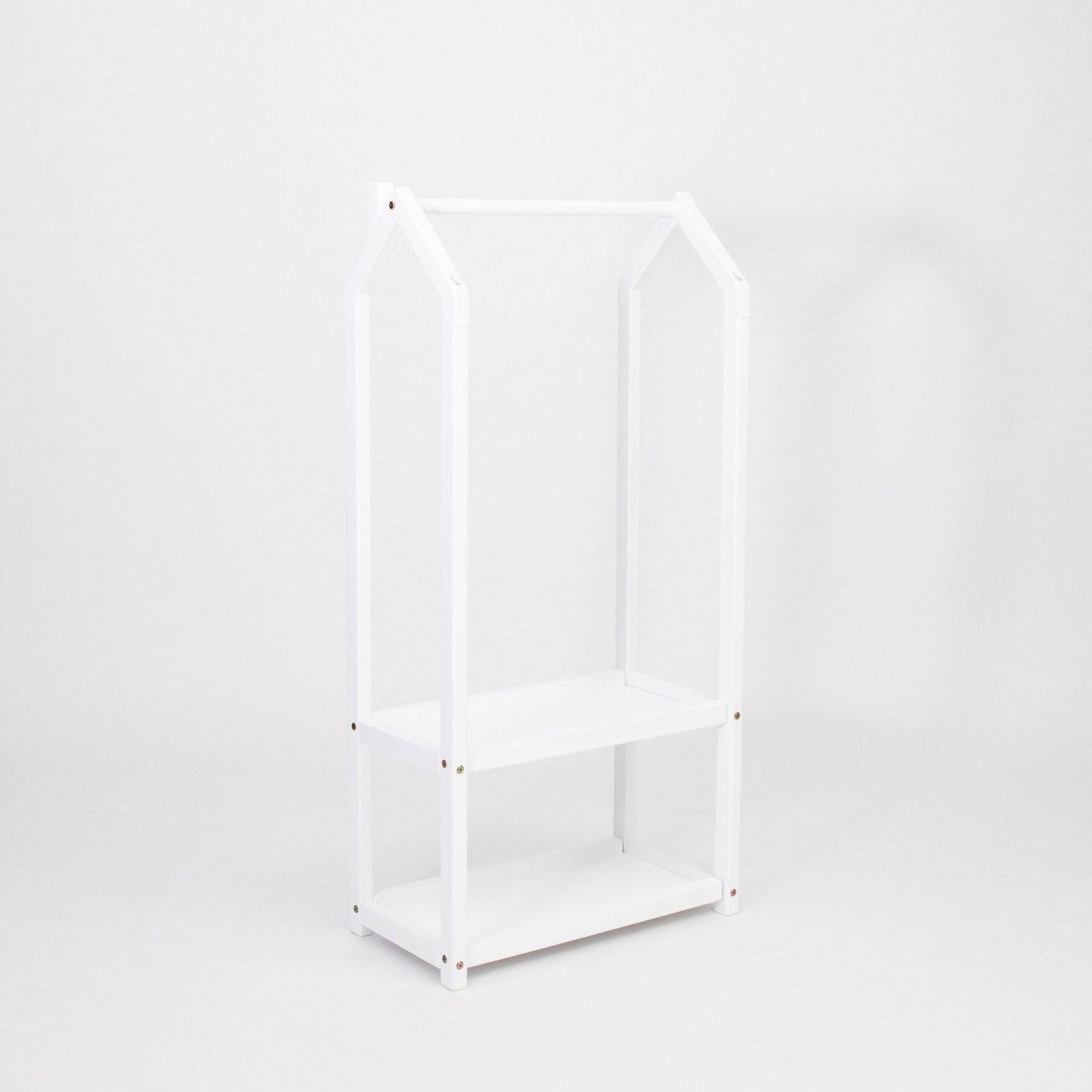 House Shaped Clothing Rack with Storage