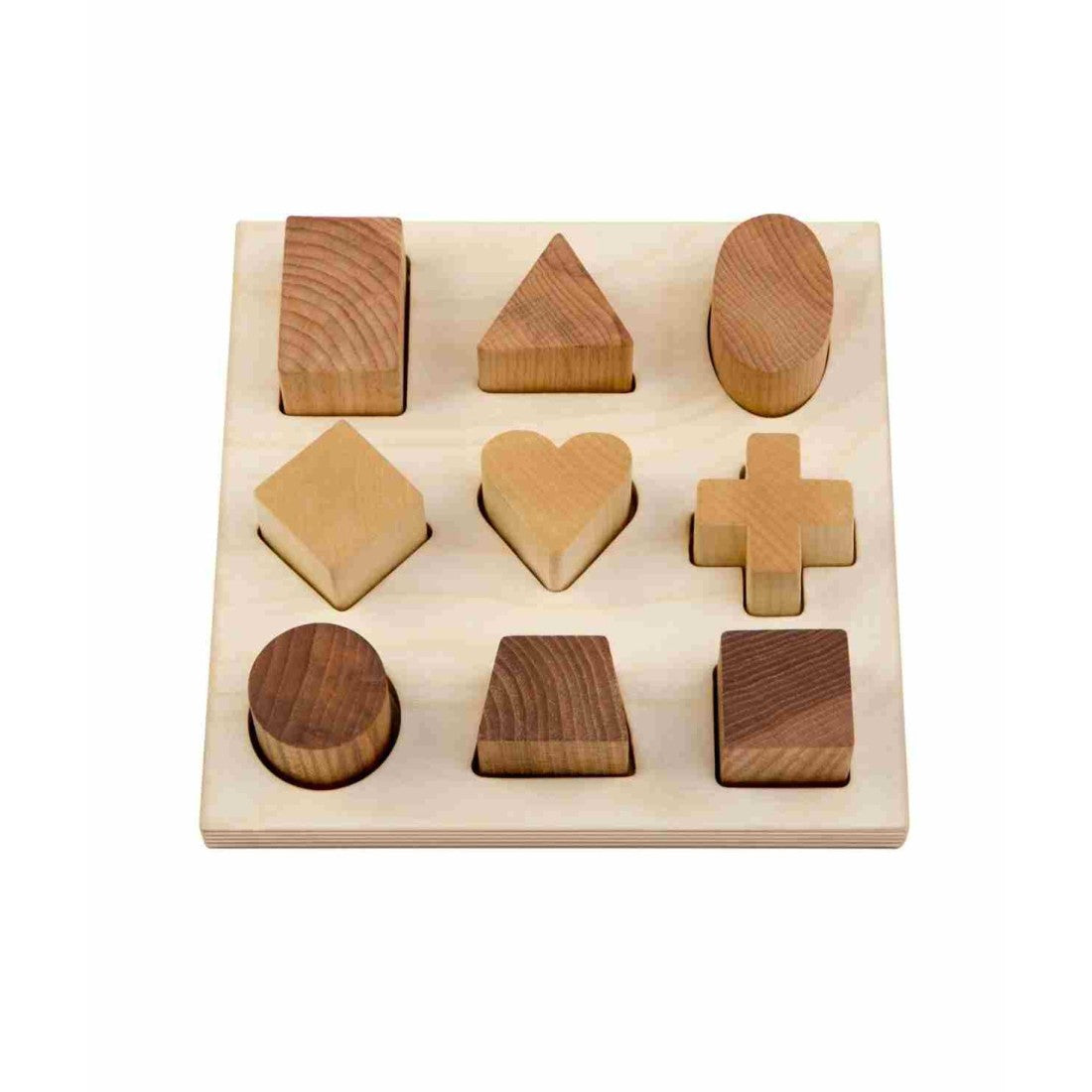 Wooden Shape Sorting Blocks - Natural | Nordikinder