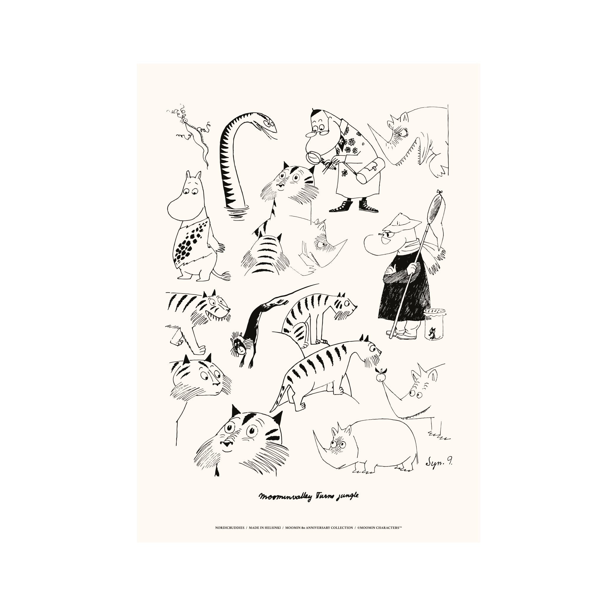 Moomin Jungle Poster, 30x40 cm