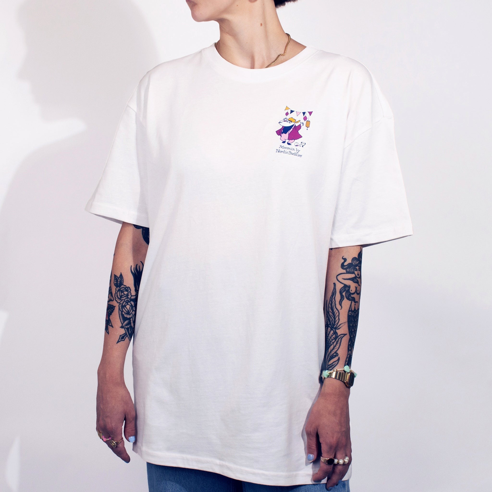 Moomin Party Heavy Unisex T-shirt - White