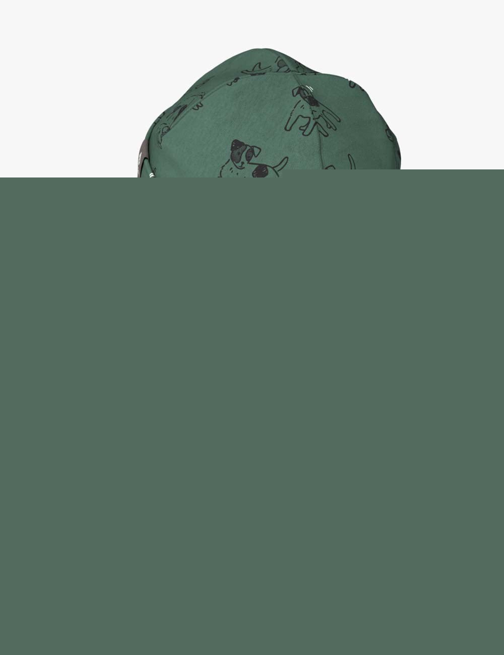 Spring-Fall Kids Balaclava BREDEN - Green Dogs